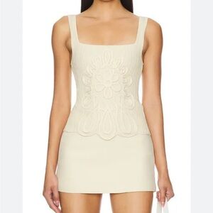 ISO MAJORELLE Maelis top in xs or xxs cream/white/beige